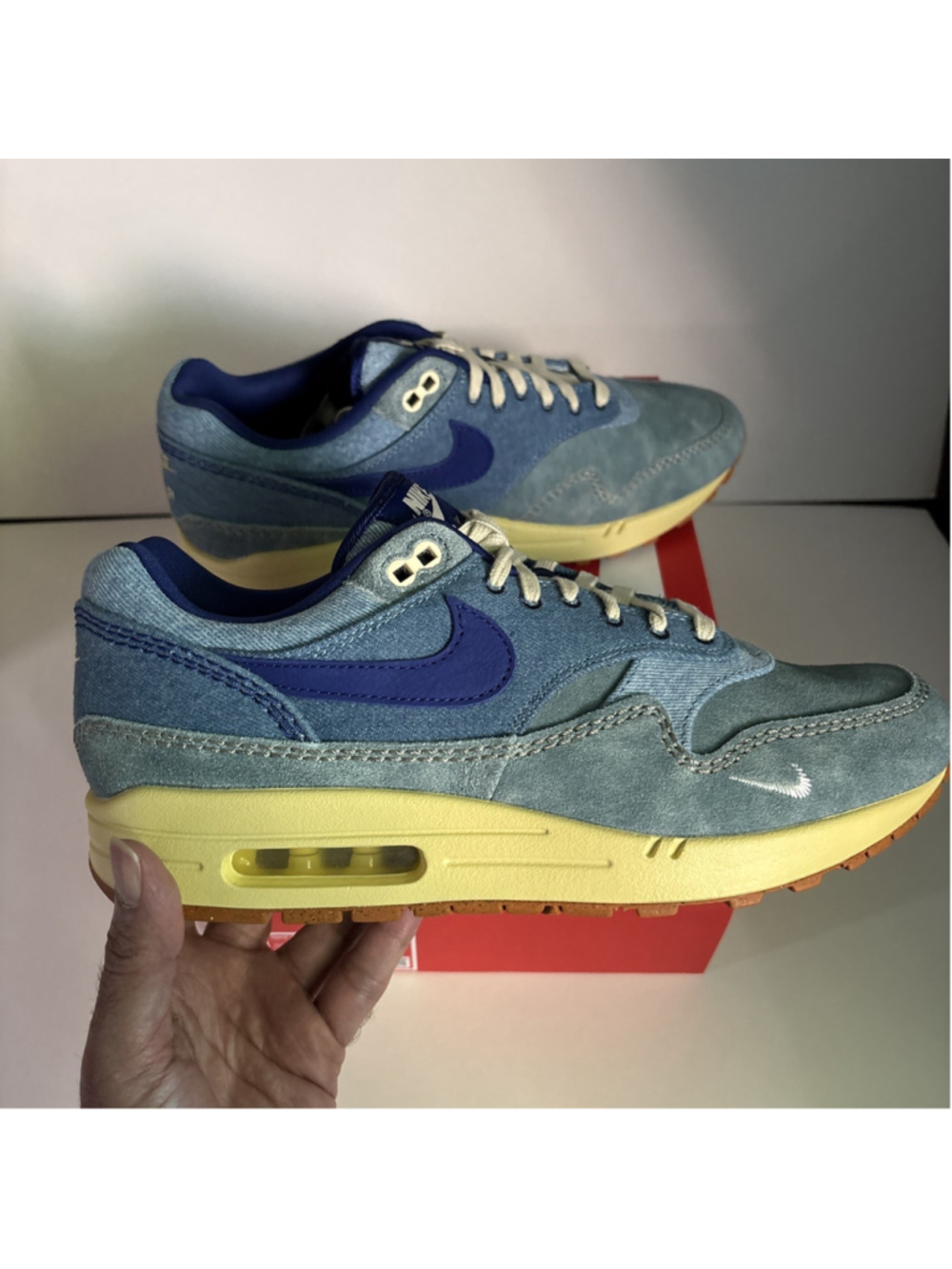 Nike Air Max 1 PRM Dirty Denim Mens Lifestyle Running Shoes Size 10.5 DV3050-300